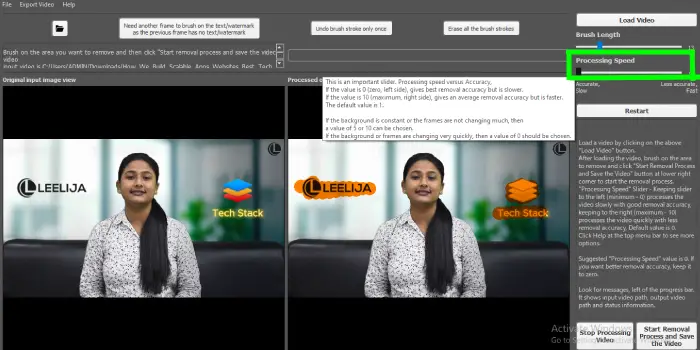pixbim video watermark remover ai_ Adjust Processing Speed