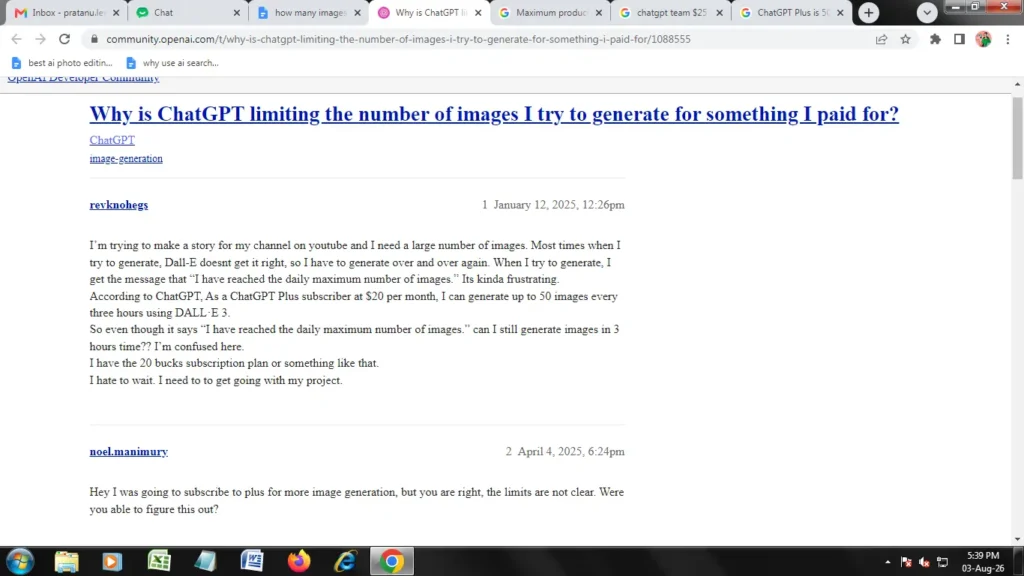 Chatgpot limiting the number of images