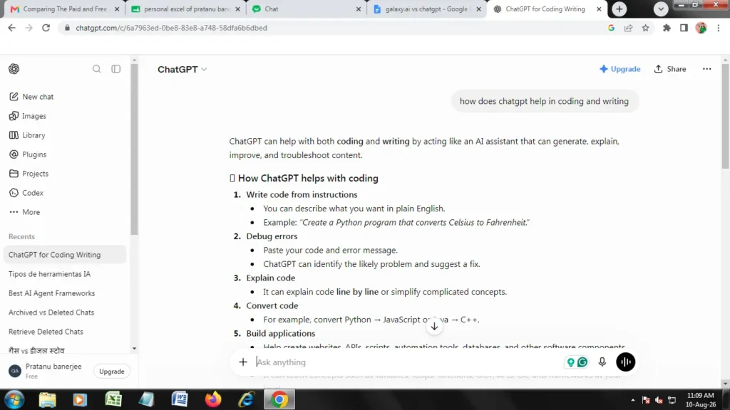 Chatgpt use