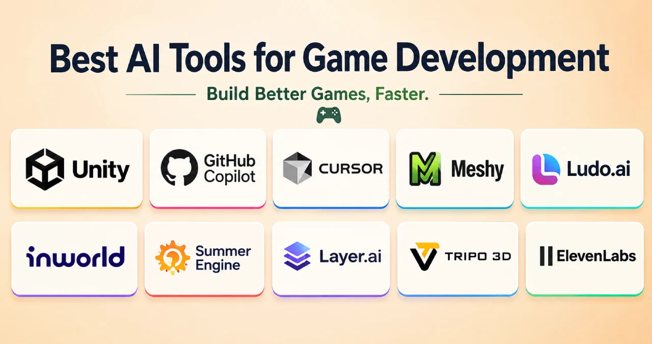 Best AI tools for game development 2026
