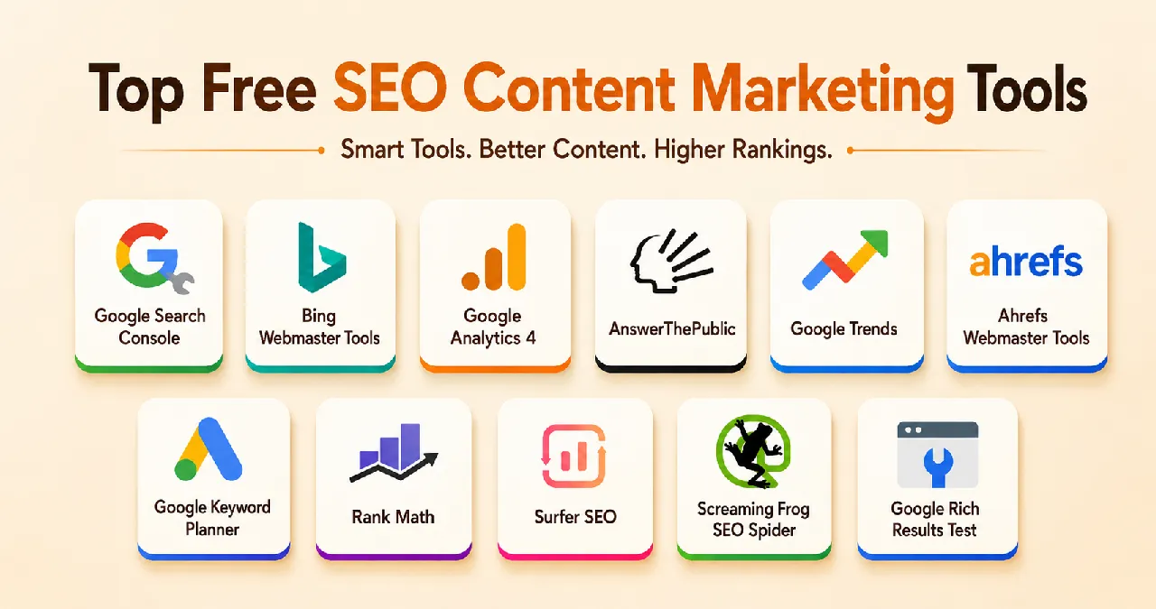 Top Free SEO Content Marketing Tools